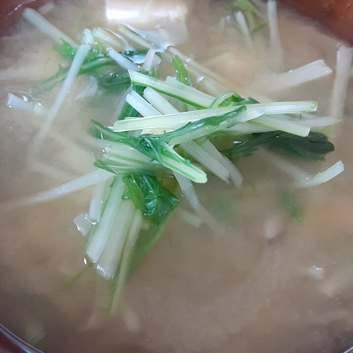 水菜の簡単♪お味噌汁